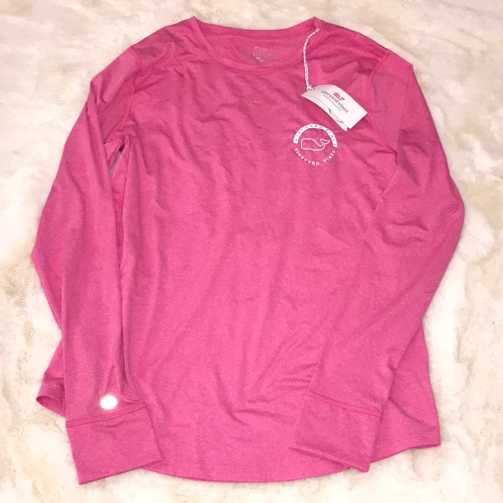 Vineyard Vines Performance L/S shirt - SZ M pink
